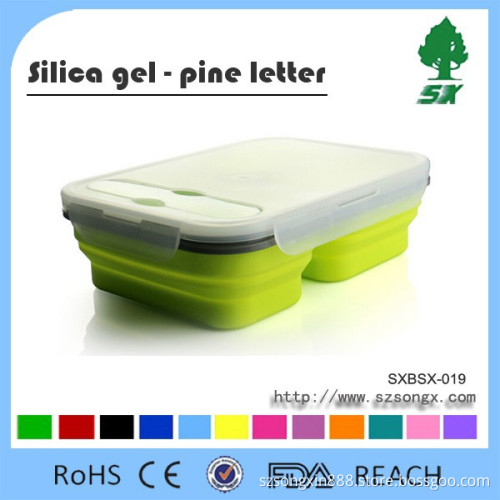 Collapsible 100% Food Grade Silicone Lunch Box and food container,2015 Newest